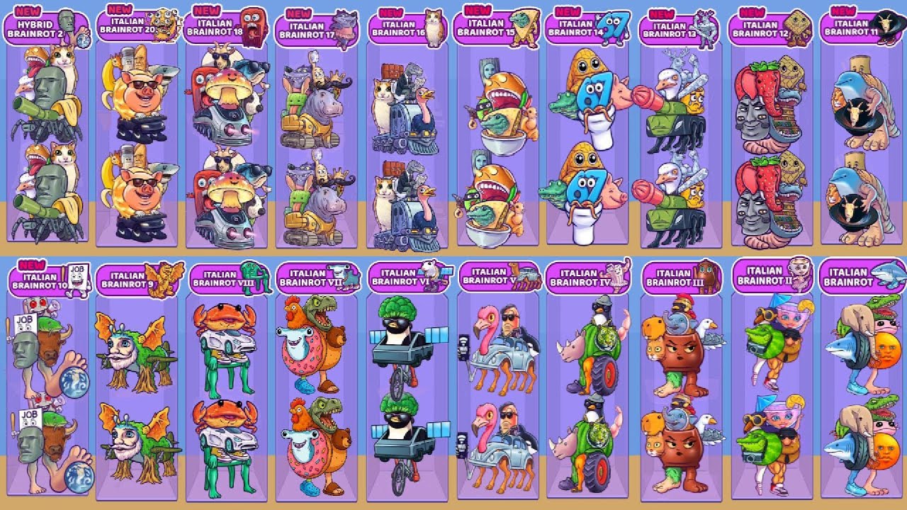 42 Bosses! Brainrot HYBRID 2 + Modes 20–1 (2 Bosses Per Mode)