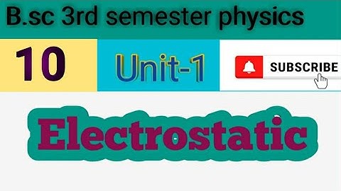 B.sc 3rd semester physics||Unit-1|| Electrostatic|| by Vivek singh