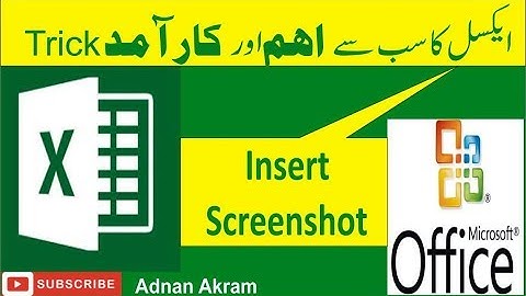 How to Insert a Screenshot or Screen Clipping in Excel | Microsoft office in Urdu