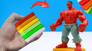 Making Superhero Red Hulk with Clay 🧟‍♂️ Polymer Clay Speed Build