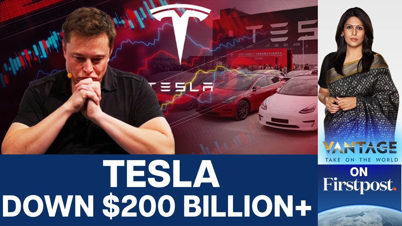 Read more about the article Tesla’s Market Value Plunges by 12%; $80 Billion Wiped Out in a Day | Vantage with Palki Sharma – Firstpost