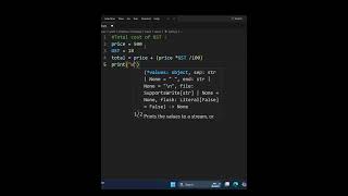 Check total cost of GST in python #shorts #python