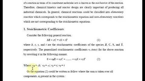 Chemical Reactor Design: Lecture #2- Video #1