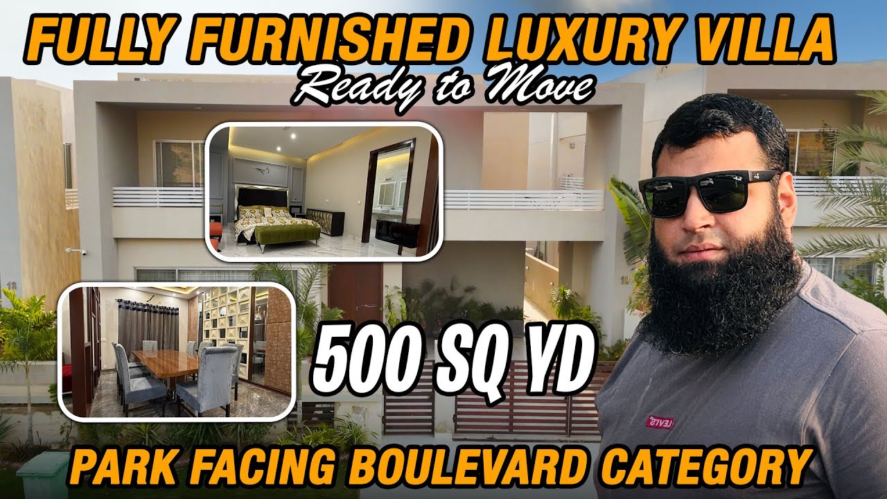 Fully Furnished Luxury 500 Sq Yd Villa | Park Facing | Bahria Paradise Karachi