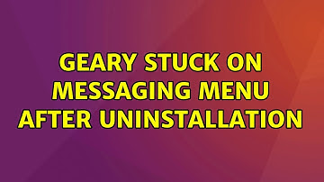 Ubuntu: Geary stuck on messaging menu after uninstallation