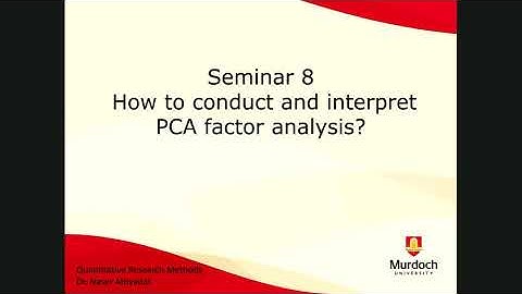 PCA Factor Analysis with SPSS