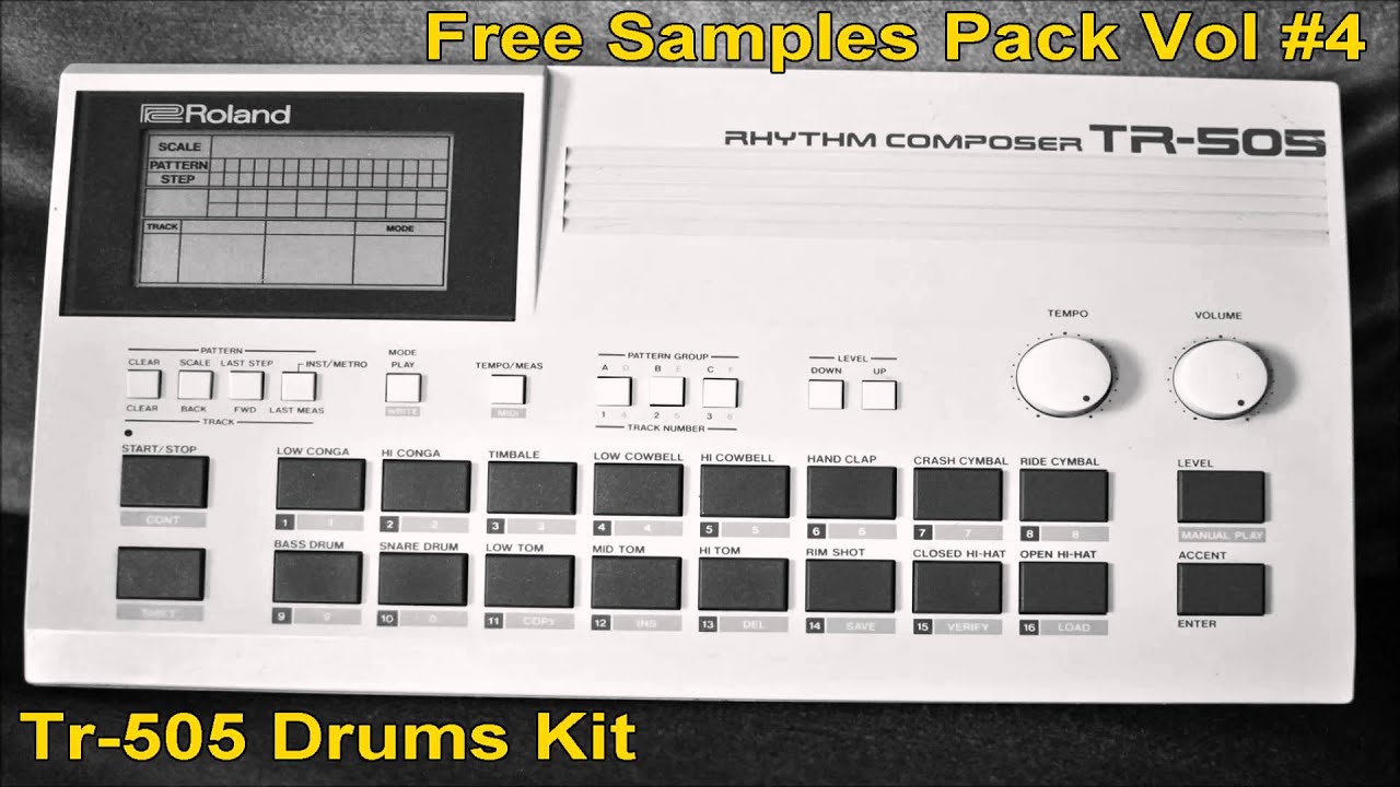 Free Drum Samples Pack Vol #4 (Roland TR-505 Drums Kit) - YouTube