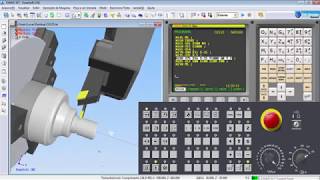 Peça 4 - torno cnc Fazendo rosca - Simulador sscnc