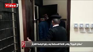 سفاح الجيزة يغادر قاعة المحكمة بعد رفع الجلسة للقرار