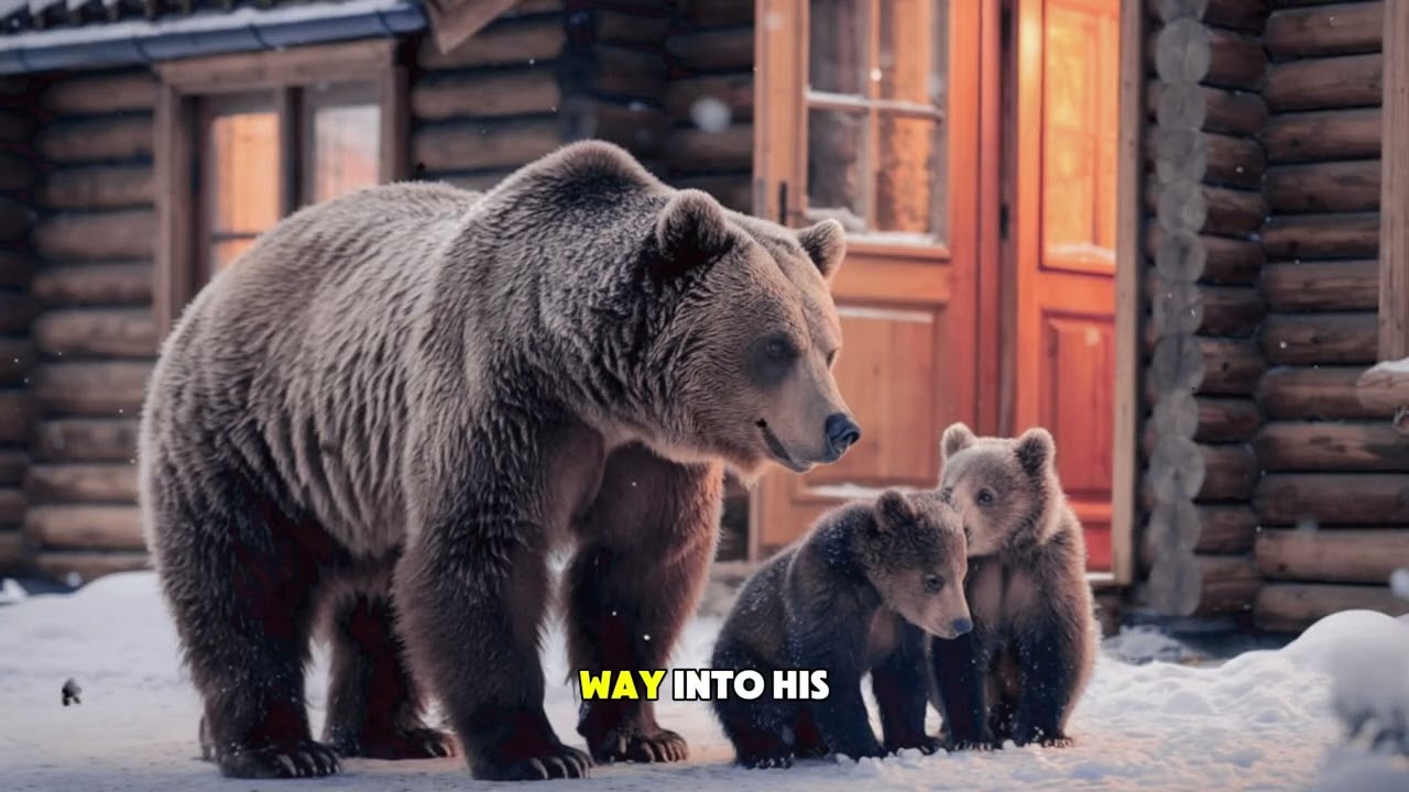 Freezing Bear And the cubs Beg to be Let into the House What Happened next with Cubs will shock you