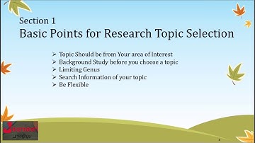 How to Select Research Project Topic | EDUA630 Assignment 1 | by Jesmeen