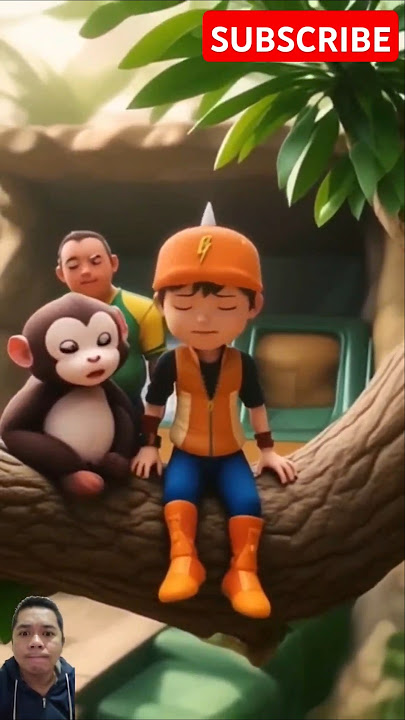 BoBoiBoy ngantuk tidur sama monyet ‼️ #shorts #boboiboy #funny