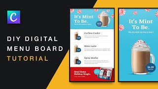 DIY Digital Menu Board (Creating a FREE Restaurant Menu With Canva) screenshot 4