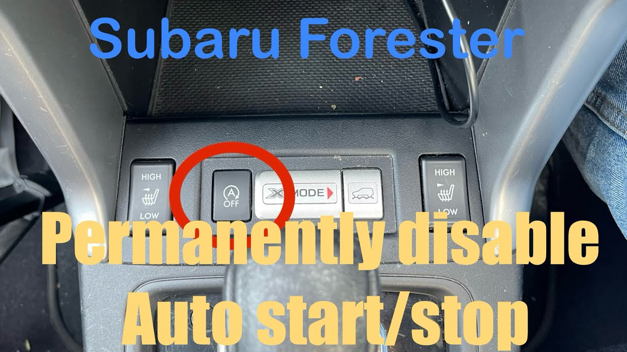 How to : Subaru Forester Auto Start/Stop Permanently Disable [2013 Forester]