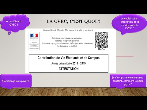 LA CVEC, c'est quoi ? Etape Importante pour pouvoir  faire l'inscription.