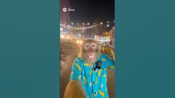 Funny Monkey Vlogger #monkeyvlog #monkeycomedy #ytshorts #trendingshorts #ai