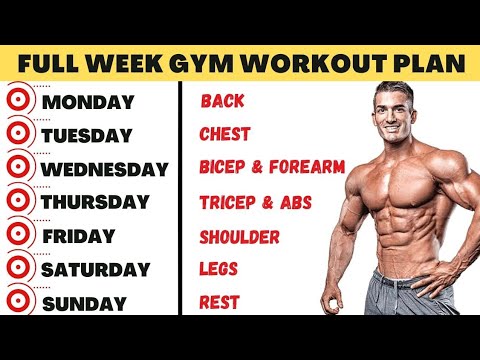 Full Week Gym Workout Plan Total Body