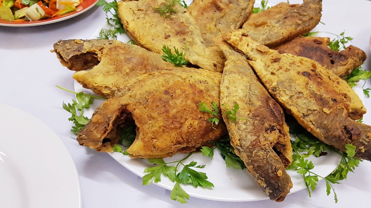 سمك مقلى بطريقة المطاعم وأرز صيادية تحفة👍👍