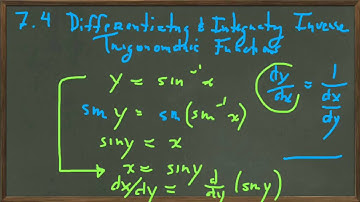 7.4 Differentiating & Integrating Inverse Trig Functions