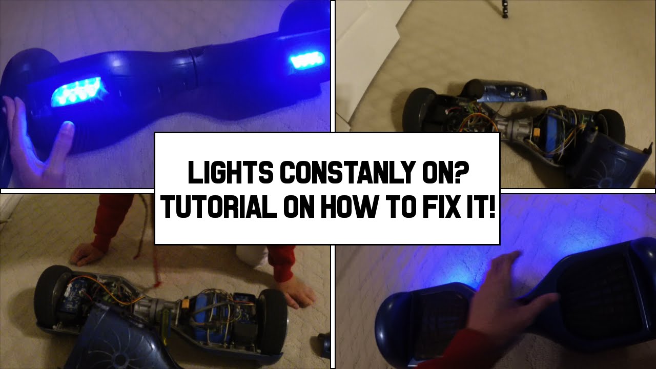 tutorial how to fix light problem on the mini segway hoverboard only one side of hoverboard works