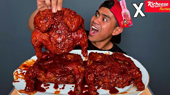 GILA! MUKBANG 3 EKOR FLYING CHICKEN RICHEESE PAKE 3 BOTOL SAOS SAMYANG!!