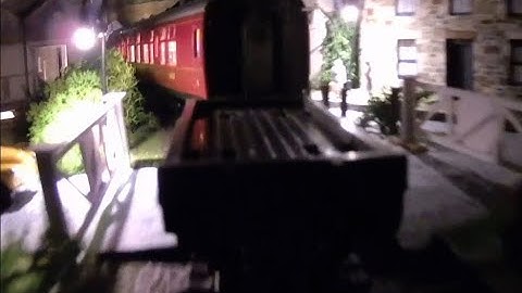 OO Gauge Model Railway layout at night. Clive Metcalfe