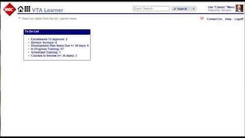 RISC VTA - Supervisor Reports in Learner