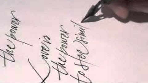 Calligraphy, Italic script by hand