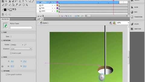 24. Adobe Flash - Motion Tweening along a Path
