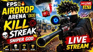 KILL STREAK 🔥 | Sniper God in FPS AirDrop Arena [S3] | Roblox LIVE 24/7