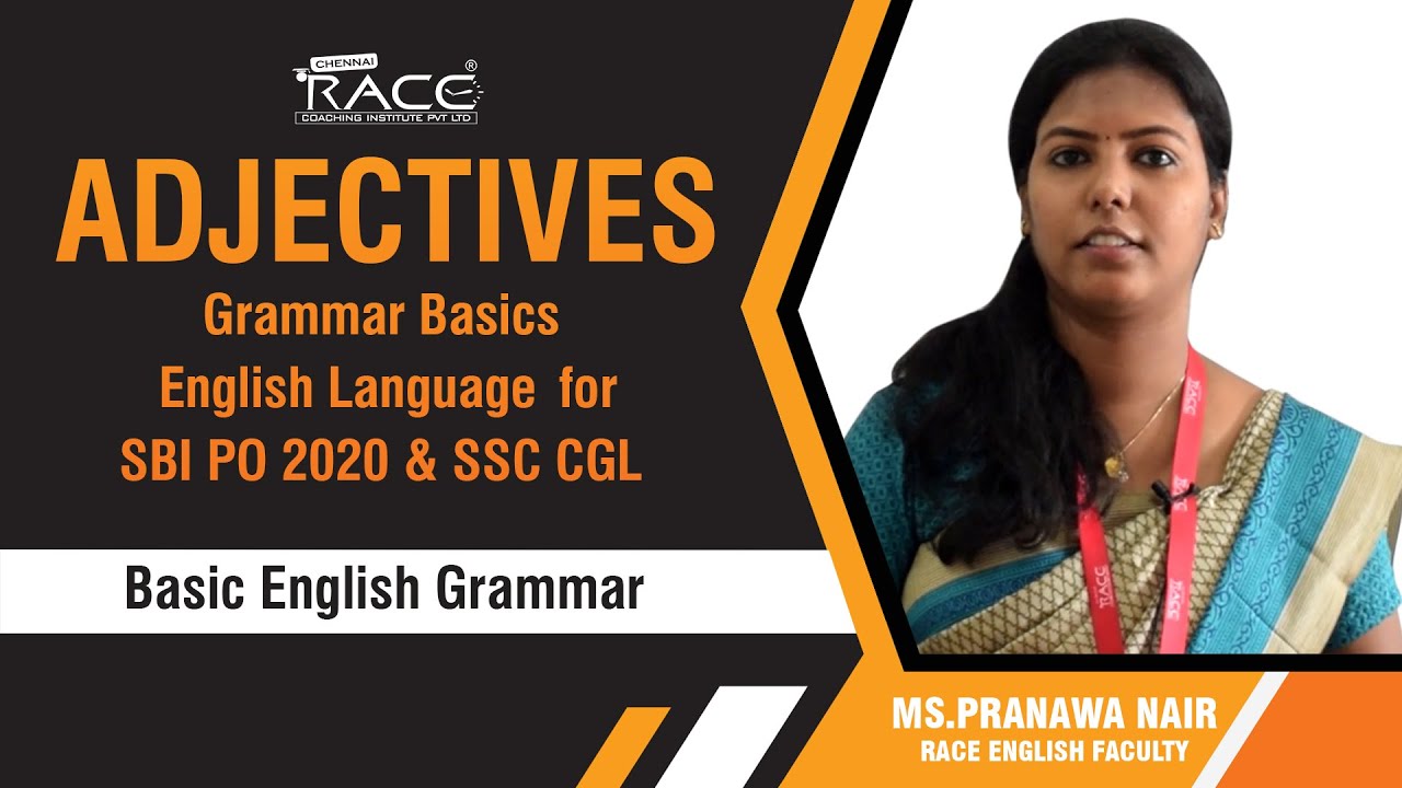 ADJECTIVES | Basic English Grammar in TAMIL | Bank and SSC Exams |  Ms.Pranawa nair - YouTube