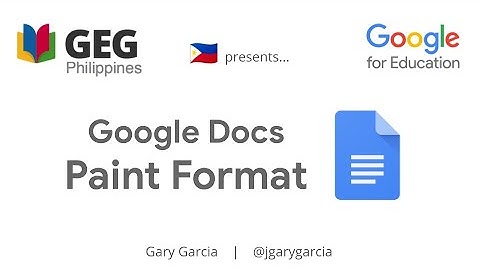 Google Docs - Paint Format