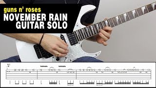 Como tocar o 3º Solo de November Rain - Guns n&#39; Roses Tablatura