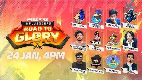 🔴 Free Fire Bangladesh Influencer's Road To Glory Tournament