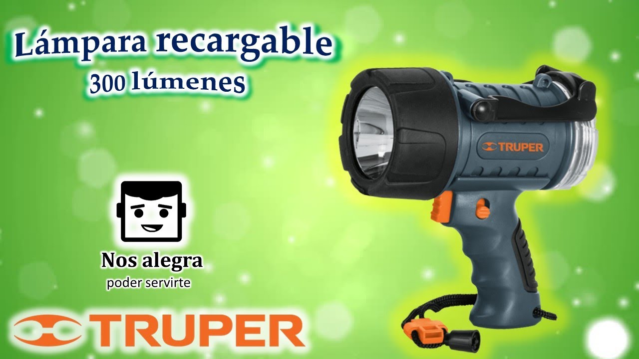 Lámpara de LED 2000 lm recargable alta potencia, Truper, Lámparas  Reflectoras, 102418