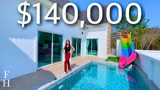 4,990,000 THB ($140,000) Modern Pool Villa w/ Mezzanine Floor in Hua Hin, Thailand