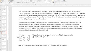 Model identification in SEM (with regression and path analysis examples in AMOS)
