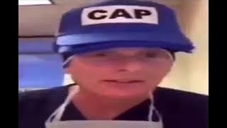 guy putting on caps calling cap