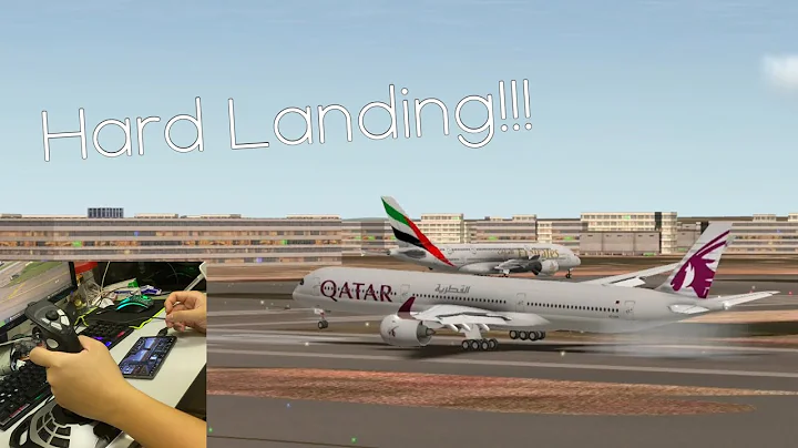 Qatar Airways A350-1000 Hard Landing in New York Airport | Joystick | RFS - Real Flight Simulator