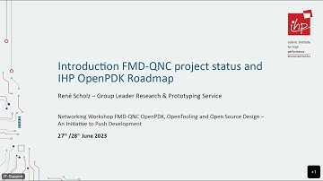 Introduction FMD-QNC project status and IHP OpenPDK Roadmap
