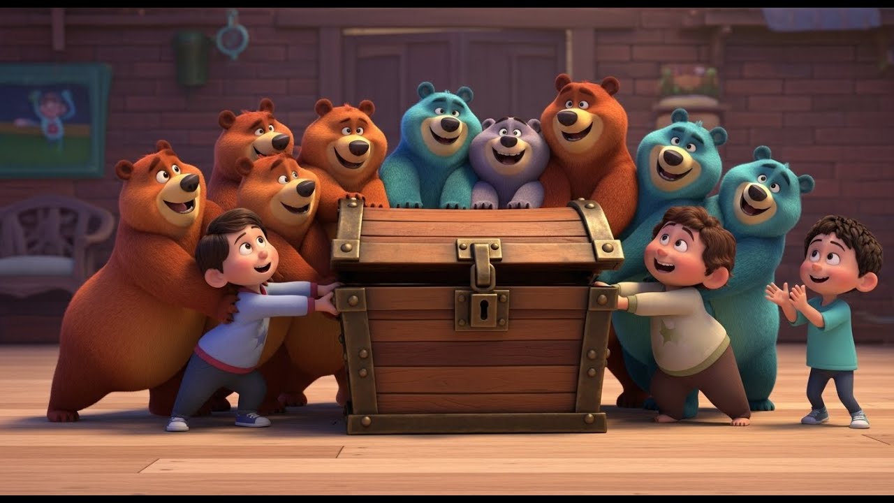 Ten Little Bears Found a Treasure | Counting Song & Fun Nursery Rhyme ...