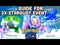 3X STARDUST EVENT GUIDE IN POKEMON GO - SHINY POLIWRATH & SUICUNE-1
MILLION STARDUST PER DAY