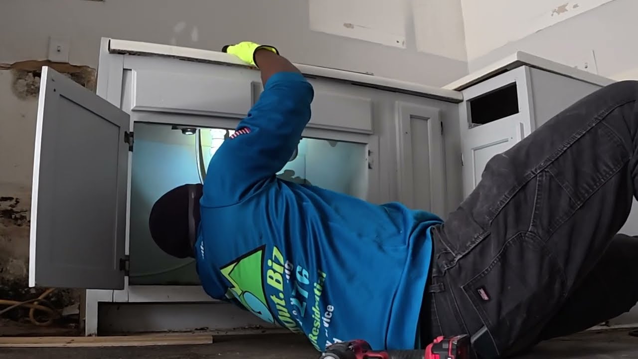 Solo Kitchen Demolition! Tearing Out Cabinets Myself – Fun Micro Demo | TrashOut.Biz Fayetteville NC