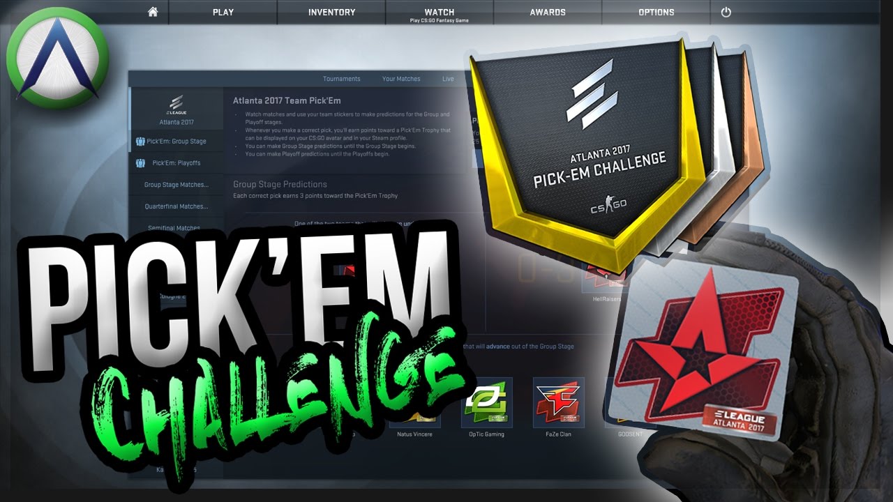 CSGO Eleague Pick'em Predictions Playoffs Day 1 YouTube