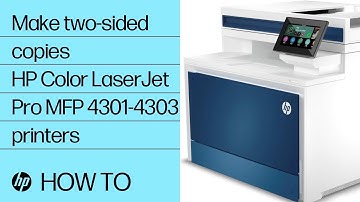 How to make two-sided copies | HP Color LaserJet Pro MFP 4301-4303 printers | HP Support