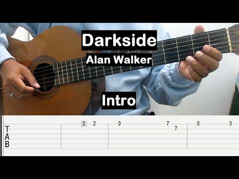 Alan Walker Darkside Guitar Tutorial INTRO Guitar Tab Guitar Lessons for Beginners