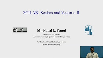 Scilab: Scalar and Vectors II