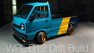 WPL_D12 Suzuki Carry Kei Truck Drift Build and Test Run on Drift Track