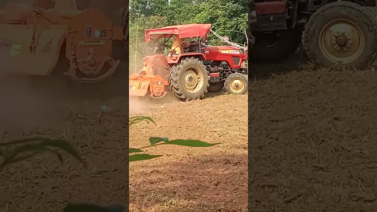 Eicher tractor 380 new model Eicher 380rotavator mein performance