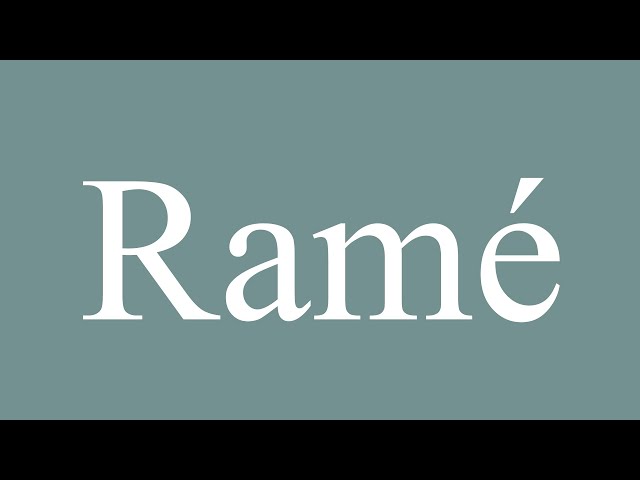 anker crush beskydning How to Pronounce ''Ramé'' (Rowed) Correctly in French - YouTube